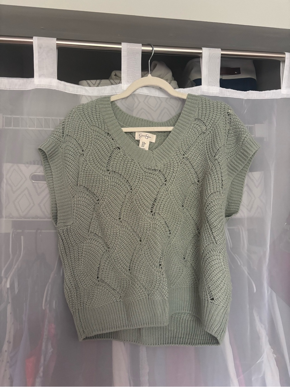 Jessica Simpson Wavy Knit Sweater Vest